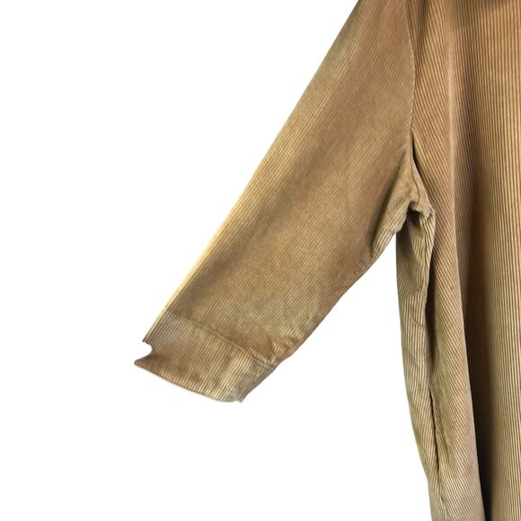 The Vermont Country Store Dress Womens 2X Dark Gold Corduroy Long Sleeves - Picture 6 of 6
